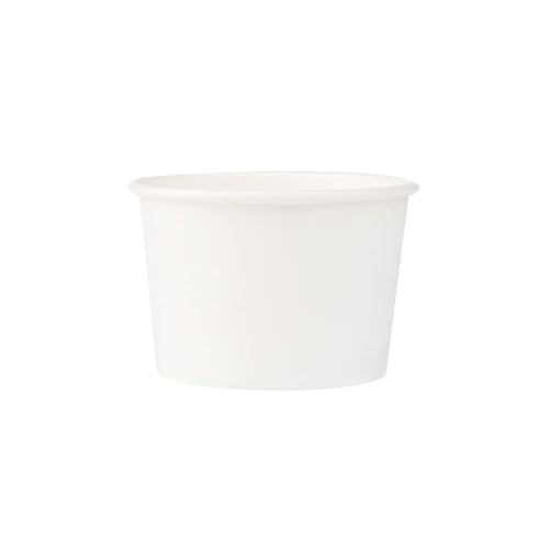 Image of Coppetta 4 Ounce Dessert Cups, 200 Disposable Ice Cream Cups - Lids Sold Separately, Heavy-Duty, White Paper Frozen Yogurt Bowls, For Hot And Cold Foods, Perfect For Gelato Or Mousse - Restaurantware