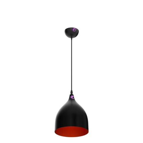 Image of GreyWings Modern Hanging Pendant Light for Ceiling - Black Aluminium Dome, Antique Decor, E-27 Holder, (Bulb is not Included), Pack of 2