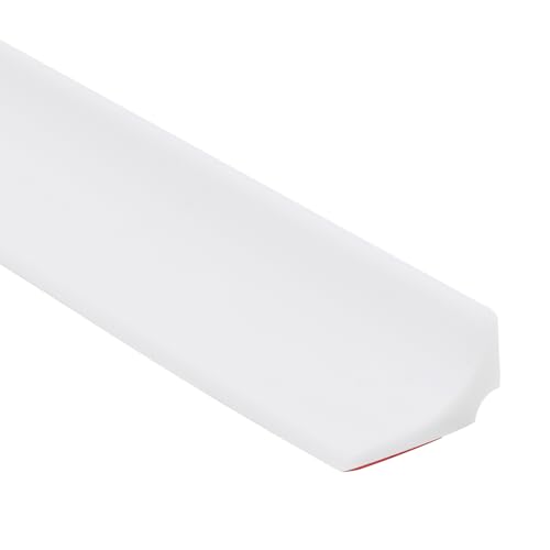 BORISCA Seuil de Douche, 3m Barrière d'eau pour évier Blanc Barriere de Douche Silicone Barrière de Douche Pliable Barrière de Douche Bande d'étanchéIté Autocollante pour évier et Salles de Bains