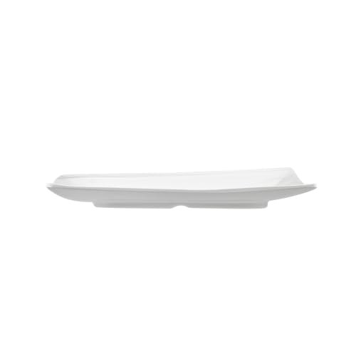 Restaurantware Voga 10 x 10 Inch Serving Plates 10 Square Pasta Plates - Premium Top-Rack DIshwashable White Melamine Serving Platters Serve Appetizers Or Desserts For All Occasions