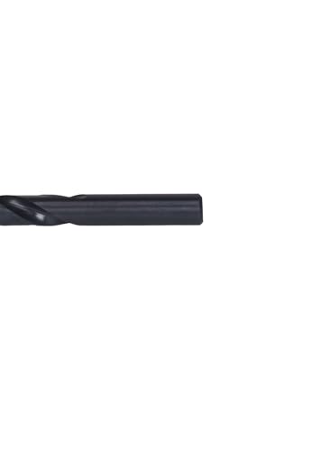 Image of Century Drill & Tool 24125 Pro Grade Black Oxide Drill Bit, 25 /64 inch, Pro | Straight shank, 5-1 /8 inch overall length, 135 point, cuts steel, wood & plastic, 135 split point