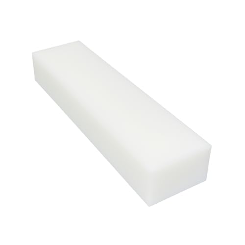 High-Density-Polyethylene (HDPE) Plastic Block Natural 2" x 3" x 12" - for Machining, Home Improvements, Prototypes, DIY Projects, Engineering