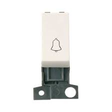 Click White Md005pw Minigrid 10A 2 Way Retractive Bell Switch Module Polar