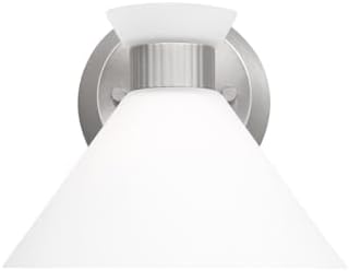 Scott Living 1-Light Belcarra Modern Wall Sconce Brushed Steel DJV1011BS, Sconce Wall Lighting is Ideal Bedroom Light, Hallway Light, Living Room Light, and Bathroom Light Fixture