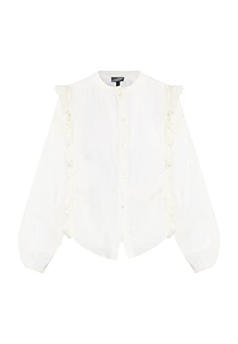 DreiMaster Vintage Blusa de algodón, Color Blanco, XS para Mujer
