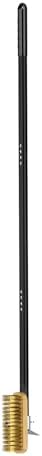 G.a HOMEFAVOR Pizza Oven Brush with Scraper, 46.5 inch Long Handle (Detachable), Brass Bristles Pizza Brush for Pizza Oven