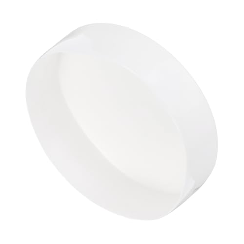 Image of uxcell 4pcs Rubber End Caps 180mm(7 1 /16 Inch) ID x 80mm(3 1 /8 Inch) H Vinyl Round End Cap Cover Screw Thread Protectors White
