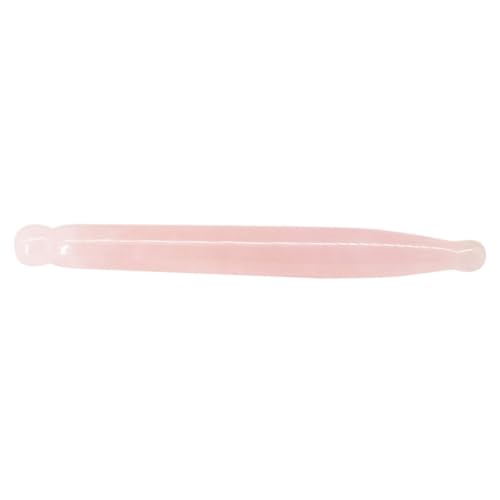 MOLUCKFU Rodillo Masajeador Facial de Jade Natural Guasha Herramienta de Masaje Corporal y Ocular de Masaje para Activar Circulación y Aliviar Tensión para Spa y Cuidado Facial