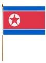 North Korea 12x18in Stick Flag