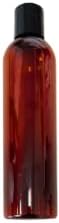 Amber Plastic Bottles with Disc Top Flip Cap, BPA-Free Refillable Container for Shampoo and Lotion, 8 Ounce (2)