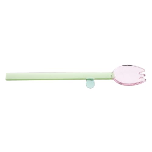 Long Handle Decorative Stirring Spoons for Ice Cream Coffee and Tea for Desserts Home and Settings Pink and Design