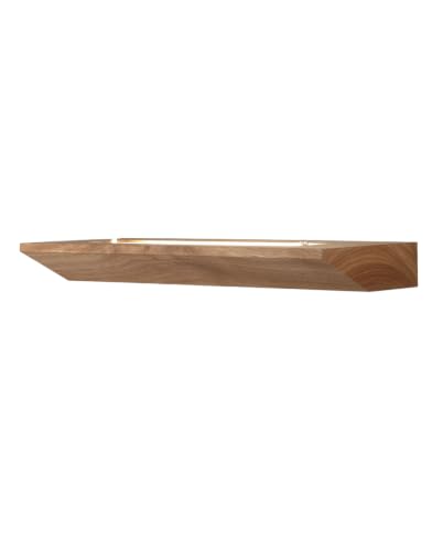 Fabas Luce Linus Wandleuchte LED 1x14W Metall und Holz mit Glas Eichenholz