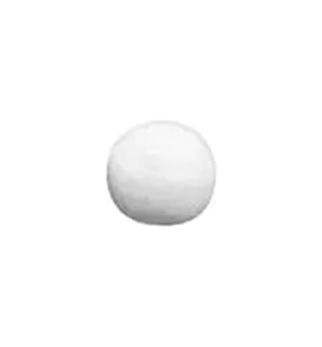 Rayher Lot de Boules en ouate de cellulose, blanc, 50 pces., Ø 12mm, coton compressé avec trou, arts créatifs, décorations-3312100