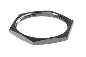 112263-90, Panel Nut; 24 Shell Sz; Deutsch; HD30 Series; Metal; Recept Style; Silver