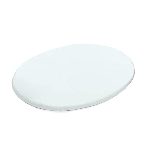 Stokke Sleepi Mini Spannbettlaken, Powder Blue – Weiches Laken für süße Träume - Perfekt für die ovale Sleepi Mini Matratze – Sicher, stylish & waschbar – 100% feiner Baumwoll-Perkal