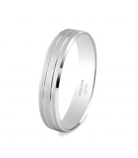 Alliance Mariage Or Blanc ARGYOR LOUCA bague élégante au quotidien pour femme moderne