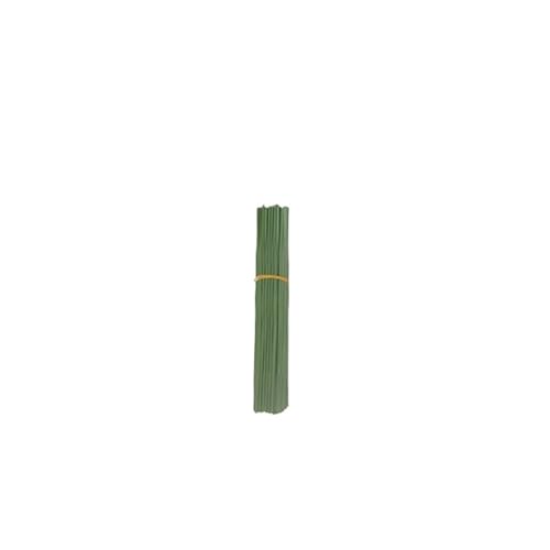 TYLPFH 50Pcs 15/20/25/30/40cm Artificial Green Flower Stem DIY Floral Material