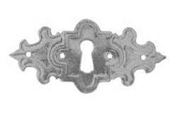 Antikhof Haeusler-Shop - Herraje para muebles (latón envejecido, 3,5 x 7,5 cm), color gris plateado