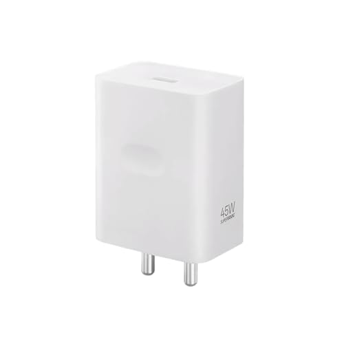 Image of Realme 45W SuperVOOC Charger Adapter with USB Type-A Flash Charge Fast Charging Power Adapter (White) for Cellular Phone