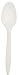 Crystalware TSPPWP1000 Disposable Medium Weight PP Plastic Tea Spoons, White (Pack of 1000)