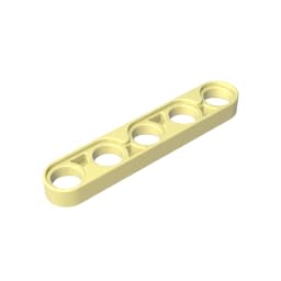 XYEIUGO GDS-693 32017 Technic Beam 1x5 Thin, Light yellow, 50 PCS
