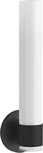 Image of Kohler Artifacts Bathroom Vanity Light Fixture, Single Wall Sconce Lighting, Frosted Glass Shade, UL Listed, 1 Light, Matte Black