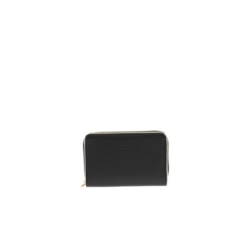 Portefeuille noir zippé Fuchsia pour sécuriser vos cartes avec logo embossé TU