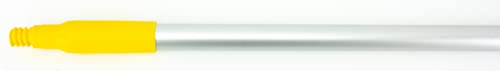 Image of SPARTA Adjustable Aluminum Broomstick, 48 inch Mop and Broom Handle Replacement with Color-Coded System for Environments with Harsh Cleaning Agents, Aluminum, 48 Inches, Yellow