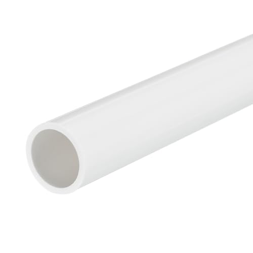 QUARKZMAN Tubo Redondo Rígido de PVC de 16mm ID y 20mm OD 330mm/13' de Largo Color Blanco de Alta Resistencia para Tuberías de Agua Manualidades y Fundas para Cables