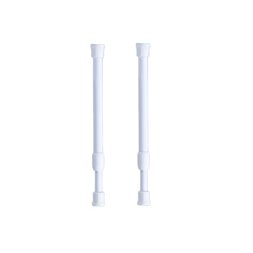 Barra de Tensión Telescópica, 2 Piezas, Barra Extensible Cortina, sin Taladro ni Tornillos de Fácil Montaje, para baño, dormitorio, Estanterías Ventanas De Cocina(30-50cm, Φ13mm)