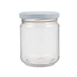 Wares Of Knutsford Glass Jam Jars 228ml (8oz) Pack 24 White Lid Home Preserving Marmalade Chutney