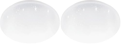 Plafonnier LED blanc éclairage plafond design lot de 2