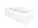 Produktbild Eckbadewanne 130x70 140x70 150x70 160x70 170x70 Rechteck Badewanne Komplettset mit Acrylschürze Fußen Handtuch Ablaufgarnitur und 2 Griffen (160x70 cm)