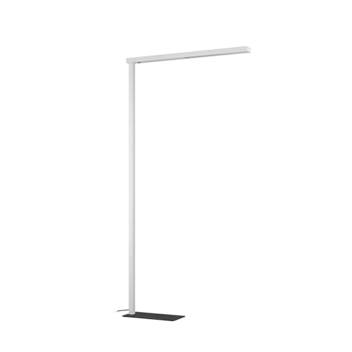 Arcchio LED Büro Stehlampe weiß schwarz, Bürolampe Uplight und Downlight Deckenfluter 7400lm 4000K Standleuchte Office Büro-Stehleuchte