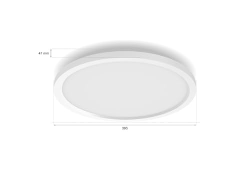 Philips Hue White and Colour Ambiance Surimu Smart LED Panel Light [Round - 40W] for Indoor Home Lighting, Wall, Ceiling, Bedroom, Livingroom.