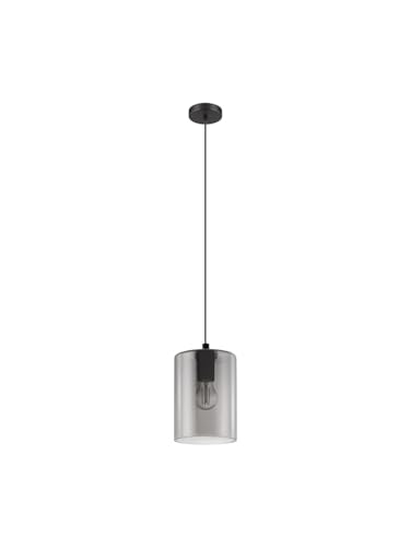 Suspension design fumé GL0581, lustre 1 lumière à éclat tamisé