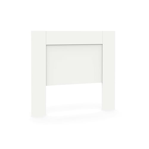 MUEBLES PITARCH Cabecero Cama Doble de 100 Moderno, Blanco, 106x164x2,2cm, Dormitorio Individual, Vintage Tablas, Colección Aroa