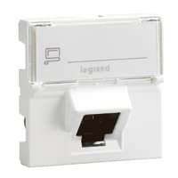 Legrand 76503 MSC module 1x RJ45 Cat6 UTP 45° 2 modules blanc