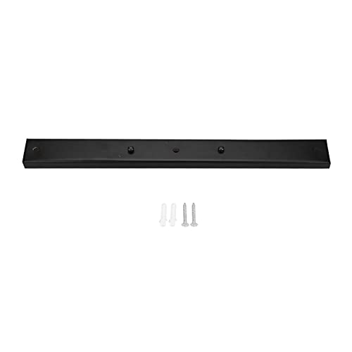 3 luces techo colgante lámpara lámpara lámpara de techo base de montaje rectangular forma colgante luz DIY para cocina dormitorio sala comedor (negro)