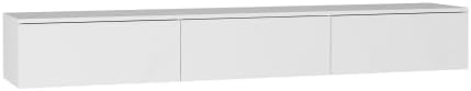 Ferand 67" Floating TV Stand Wall Mounted with 16 Color LED Lights, Modern Wall Mounted TV Cabinet Entertainment Center for 55–65 Inch TVs, Floating Media Console with Storage, White Finish
