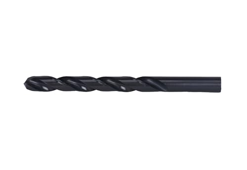 Image of Century Drill & Tool 24131 Pro Grade Black Oxide Drill Bit, 31 /64 inch, Pro | Straight shank, 5-7 /8 inch overall length, 135 point, cuts steel, wood & plastic, 135 split point