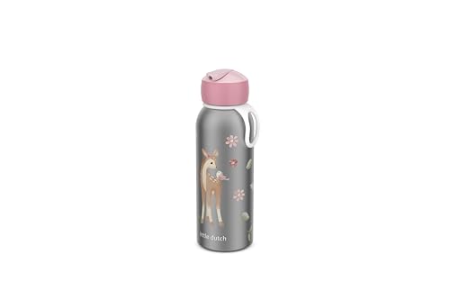 Mepal - Botella térmica Flip-up Campus Little Dutch - Botellas aisladas para niños - Termo de acero inoxidable - Caliente 9 horas y 12 horas frío - Sin BPA - 350 ml - Fairy Garden
