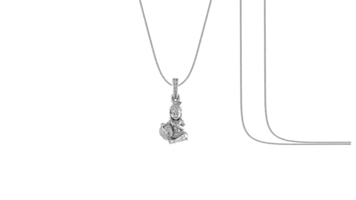 Chaîne serpent argent 925 pendentif Bal Krishna pour homme et femme medaillon taille S