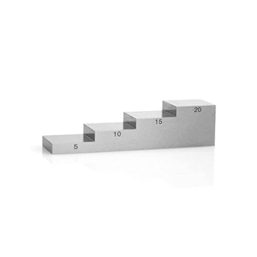 Bloque de Calibración Ultrasónico de 4 Pasos 5mm 10mm 15mm 20mm para Medidor de Espesor Ultrasónico de Acero 1018 en Pruebas NDT miniatura 1