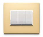  Vimar Serie Eikon Evo – Placca 4 Moduli Alluminio Serie Eikon Oro Satinato