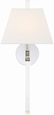 Crystorama Renee 1 Light Polished Nickel Sconce