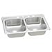 Elkay Manufacturing Company 33 X 22 One Hole Double Bowl Stainless Steel Sink Celebrity