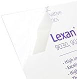 Lexan Sheet - Polycarbonate - .030" - 1/32" Thick, Clear, 12" x 12" Nominal (Genuine LEXAN Brand)