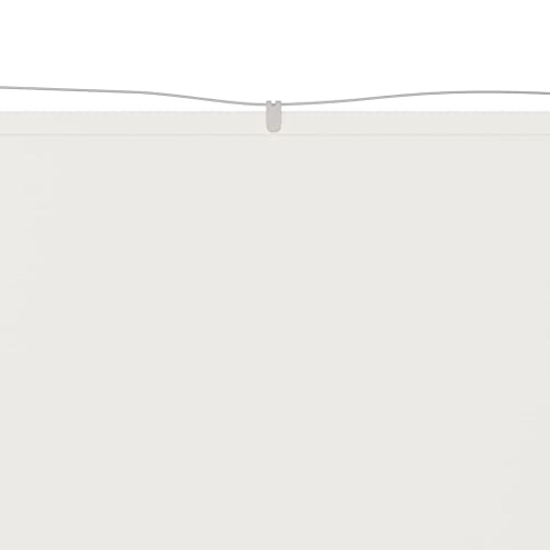 vidaXL Senkrechtmarkise Sichtschutz Windschutz Sonnenschutz Markise Vertikalmarkise Seitenmarkise Balkon Garten Terrasse Weiß 60x1200cm Oxford-Gewebe