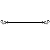 Decorative Window Curtain Rods with Finials, 48 to 86 Inches, 0.75 Diameter - Buono II, Medley Series - Lightweight & Easy to Install, Adjusts Telescopically to Fit Any Window by Achim Home Decor